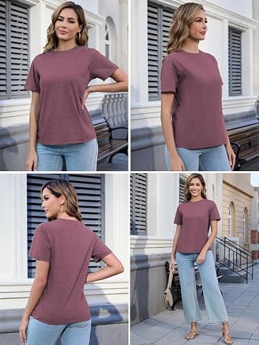 Ecavus 3-Pack Nursing Shirts Maternity Tops, Loose Fit thumbnail 4