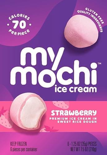 My/Mo Mochi Ice Cream, Ripe Strawberry, (Frozen), Pack of 6 thumbnail 3