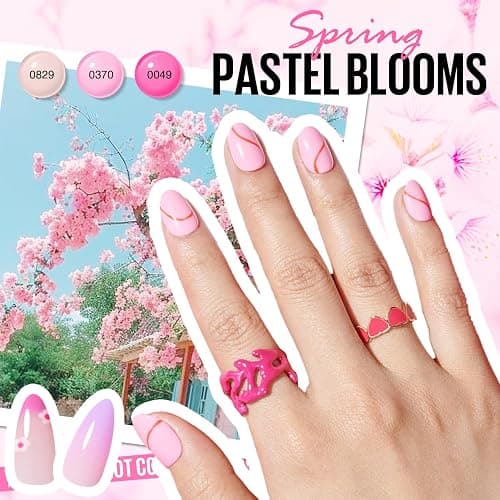 MEFA 42 Colors Gel Nail Polish Kit with U V Light, 59 Pcs All Seasons Collection Colorful Gel Polish Essential Set with 5 Psc Matte/Glossy Base Top Coat, Salon Gifts for Women thumbnail 5
