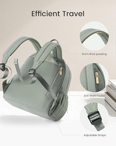 LOVEVOOK Small Backpack Purse for Women, Mini Puffer Backpack with Anti-theft Pocket, Lightweight Quilted Casual Daypack for Daily Work & Travel thumbnail 6