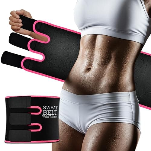 NEWCOO Sweat Waist Trainer For Women Men Waist Trimmer Sweat Belt Band Stomach Wrap Faja For Workout Lower Belly Fat - Image 1