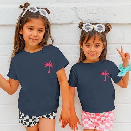 QISSYILY Girls Palm Tree Graphic Tees Beach Hawaiian Cotton T Shirts Tropical Ocean Vibes Outfits Cute Preppy Vacation Tops thumbnail 3