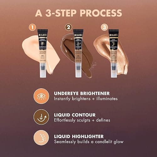 Milani Conceal + Perfect Liquid Contour for Added Definition, Face Lift Collection - Toffee thumbnail 3