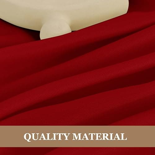 Fitable 6 Pack Red Round Table Clothes - 70 Inches in Diameter - Stain Resistant and Washable Tablecloths, Polyester Fabric Table Covers for Wedding, Party, Banquet, Gathering thumbnail 4