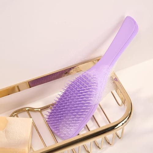 Tangle Teezer Ultimate Detangler Haarbürste für Lockiges Haar – Für 3C-4C Lockiges & Krauses Haar – Zweistufige Borsten Definieren Locken & Reduzieren Frizz – Lila thumbnail 5