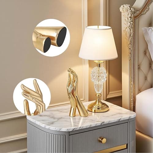 Zonsuli Golden Hands Sculpture Elegant Resin Home Decor Hands Statues Versatile Love Ornament,Perfect for Bedroom, Office Desktop, Cabinets,Wedding (Golden Hands) thumbnail 5