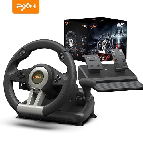 PXN Racing Wheel - Gaming Steering Wheel for PC, V3II 180 Degree Driving Wheel Volante PC Universal Usb Car Racing with Pedal for PS4, PC, PS3,Xbox Series X|S, Xbox One - Image 1