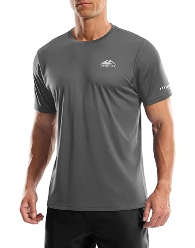 Men's UPF 50+ Sun Protection Dry Fit Workout T-Shirts Rash Guard Swim Shirts Moisture Wicking Tee for Athletic, Beach, Hiking - Image 1