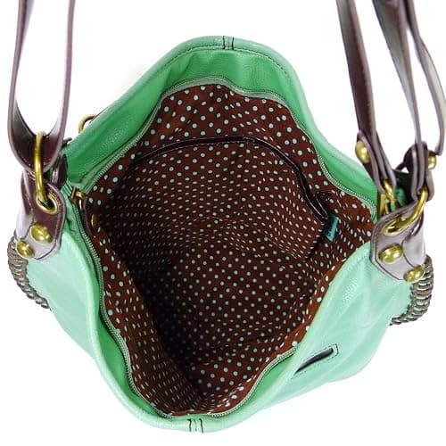 CHALA Teal Hobo Style ladybug Shoulder Purse with & Chala Ladybug Zip Wallet Combo Set thumbnail 4