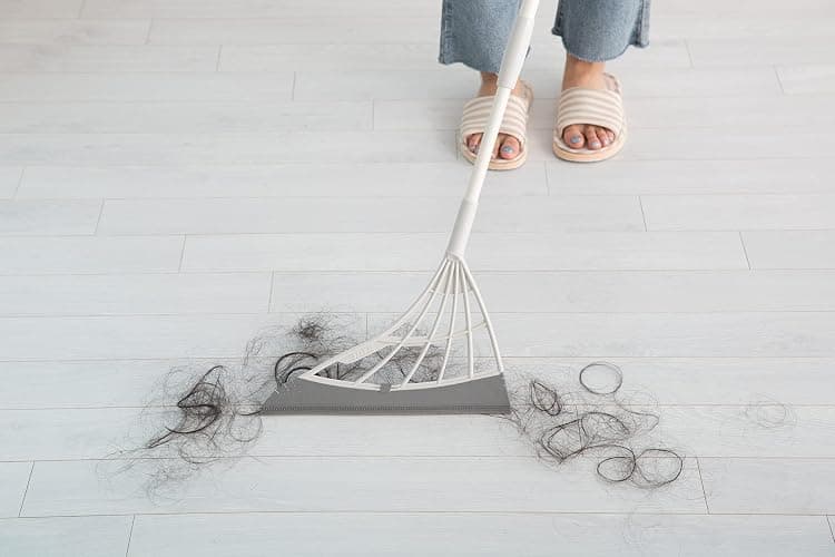 Original Broombi - All-Surface Silicone Broom, Squeegee, Pet Hair Remover - Smart Broom for Indoor Cleaning - Cleans Glass, Fine Dust, Hair, Liquids - for Smooth Floors, Rugs, Windows (Grey) thumbnail 4