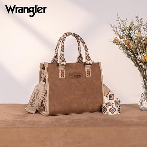 Wrangler Tote Bag for Women Aztec Western Retro Purse Top Handle Handbags thumbnail 6