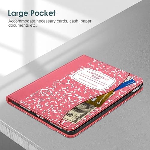 Fintie Case for iPad (A16) 11th Generation 11 Inch (2025), iPad 10th Generation 10.9 Inch (2022), Multi-Angle Viewing Protective Stand Cover with Pencil Holder & Pocket, Composition Book Pink thumbnail 5
