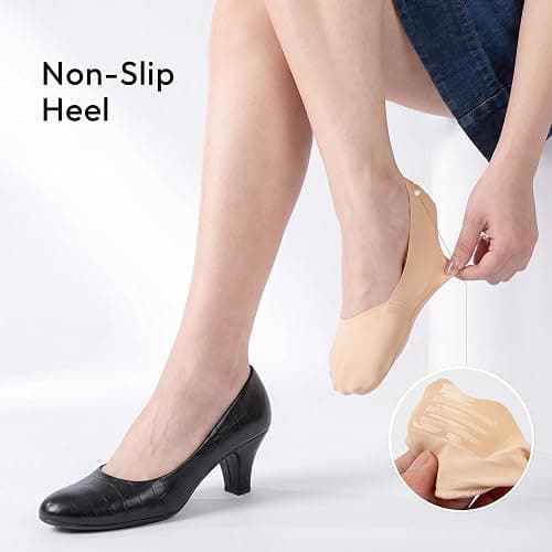 Sofier No Show Socks Womens,6 Pairs Non Slip Low Cut Invisible Liner | Thin silky fabric,cotton sole,breathable,fits flats,loafers,sneakers,casual dress shoes thumbnail 3
