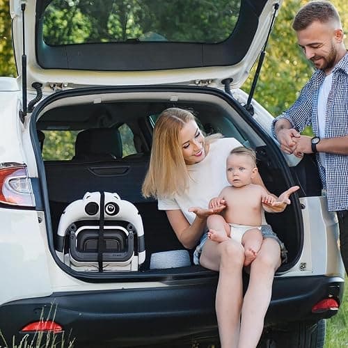 Collapsible Baby Bath Tub with Thermometer & Soft Cushion, Foldable Baby Bathtub Newborn to Toddler 0-36 Months, Portable Travel Bathtub Baby with Drain Plug, Save Space thumbnail 2