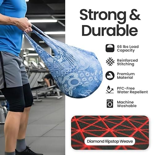 Nanobag Ultra-Lightweight Foldable Tote for Women & Men, Reusable Grocery & Travel Bag, Packable Collapsible Compact Market Essential (Standard Stars) thumbnail 8