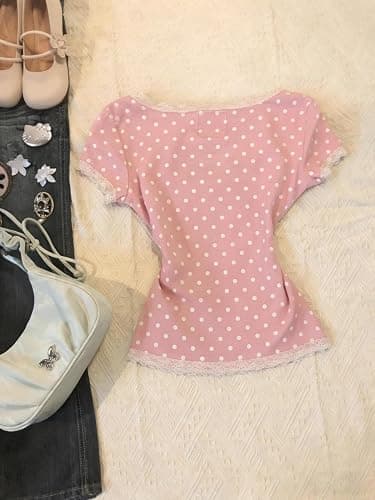 Vintage Cutecore Kawaii Shirts Harajuku Graphic Y2k Baby Tee Mcbling Emo Grunge Clothes Short Sleeve Alt Tops 2000s thumbnail 2