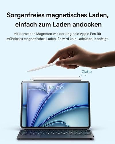 Baseus iPad Stift mit Magnetische Kabelloser Ladefunktion, 17H Akkulaufzeit, Palm Rejection, Stylus Pencil für iPad Pro 12,9'' 3-6 Gen. /11'' 1-4 Gen. /i Pad Air 4 5/ Mini 6 thumbnail 2