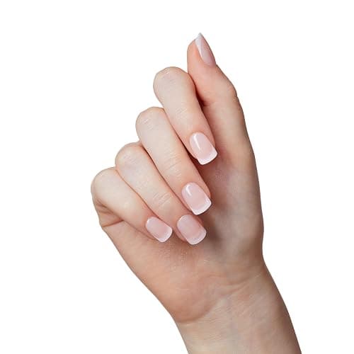 KISS imPRESS No Glue Mani Press On Nails, French, 'Heroic', Light Neutral + White Tip French, Short Size, Squoval Shape, Includes 30 Nails, Prep Pad, Instructions Sheet, 1 Manicure Stick, 1 Mini File thumbnail 5