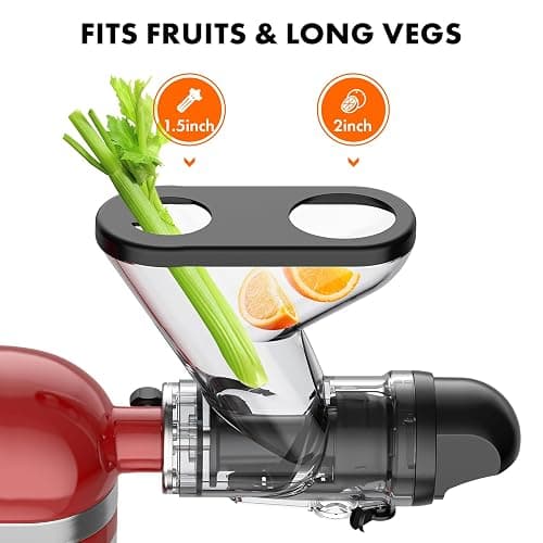 Entsafteraufsatz für KitchenAid Standmixer, Entsafter für Kaltpressen, Entsafteraufsatz mit doppeltem Einfüllschacht, Entsafteraufsatz für KitchenAid thumbnail 5