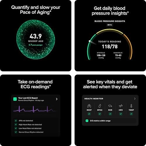 WHOOP 5.0/MG Activity Tracker - 12 Month Membership - Health and Fitness Wearable – 24/7 Activity and Sleep Tracker, Personalized Coaching, Menstrual Cycle Insights – 14+ Days Battery Life thumbnail 2