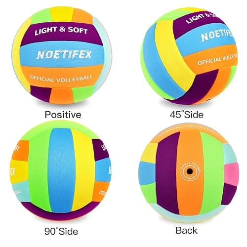 Noetifex Soft Volleyball-Super Soft Fabric Light Volleyball for Indoor Practice Safe and Quiet Kids Youth Beginners House Yard Training Practice Games(Deflated) thumbnail 2