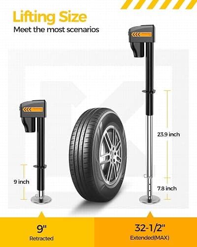 KYX Electric Trailer Jack to 5000LB, Electric Power A-Frame Tongue Jack,9.84"-33.85" Waterproof for Travel Trailer, RV,12V DC Hard Wiring thumbnail 4