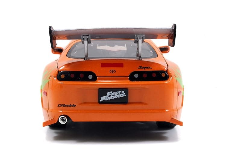 Jada Toys Fast & Furious 1:24 Brian's Toyota Supra Die-cast Car, Toys for Kids and Adults, Orange (97168) thumbnail 4