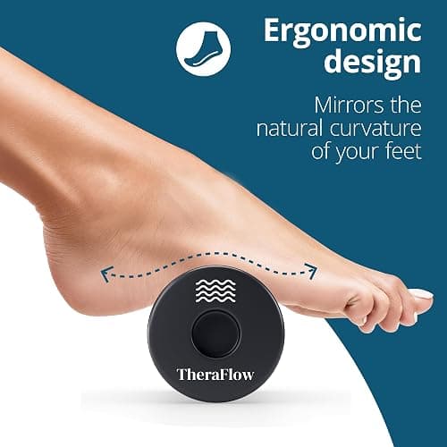 TheraFlow Foot Massager for Plantar Fasciitis Relief - Portable & Lightweight Foot Massager for Neuropathy Pain Relief for Feet, 360° Acupressure Nubs thumbnail 4