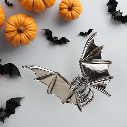 4PCS Halloween Spider Hair Clips Black Bat Skeleton Hand Skull Claw Clips for Women,Large Medium Size for Thick Thin Hair,Hiphop Metal Hair Accessories for Halloween Decor Party Gift thumbnail 6