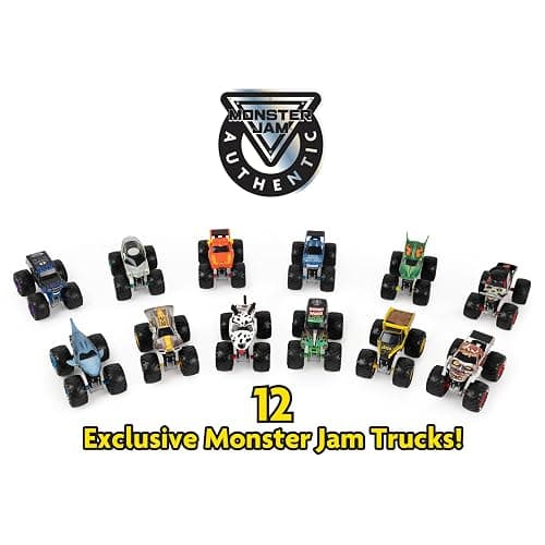 Monster Jam, Official 12-Pack of 1:64 Scale Die-Cast Monster Trucks for Boys and Girls, Kids Toys for Ages 4-6+, Amazon Exclusive thumbnail 2