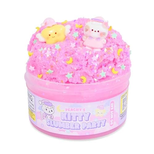 Peachybbies Slime Peachy’s Pets 4-Pack Mini-Bundle, BB Dino, Kitty Slumber Party, Pony Pasture, Raining Cats and Dogs, Includes Slime Activator, Sensory Toys for Kids, Made in USA thumbnail 3
