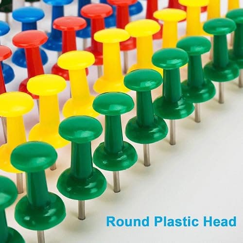 400Pcs Push Pins, Thumb Tacks for Bulletin Board, Stick Pins Thumb Tacks for Cork Board Wall Hangings, Office Tacks Color Pins for Desk Decor Organization (Assorted Colors) thumbnail 4