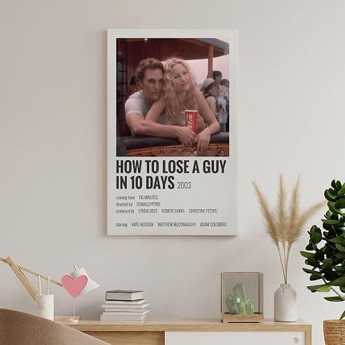 Room Aesthetic Poster Classic Movie How to Lose A Guy in 10 Days Movie Posters Cool Artwork Wall Art Home Decor Gift Ideas Prints Poster Decorative Painting Canvas Wall Art Living Room Posters Bedroo thumbnail 8