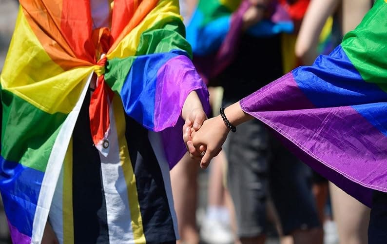 Progress Pride Rainbow Flag 3x5 Outdoor-LGBTQ Gay Lesbian Bisexual Non Binary Transgender All Inlcusive Progressive Pride Rainbow Flag with 2 Brass Grommets thumbnail 7