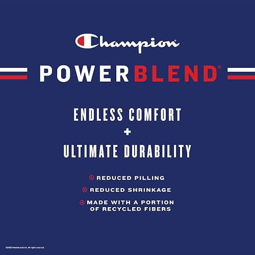 Champion Men's Fleece Script Logo Hoodie (Reg. Or Big & Tall) thumbnail 6