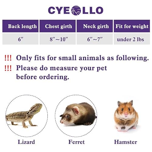 cyeollo Small Animal Costume Halloween Outfits for Guinea Pig Hamster Ferret thumbnail 2