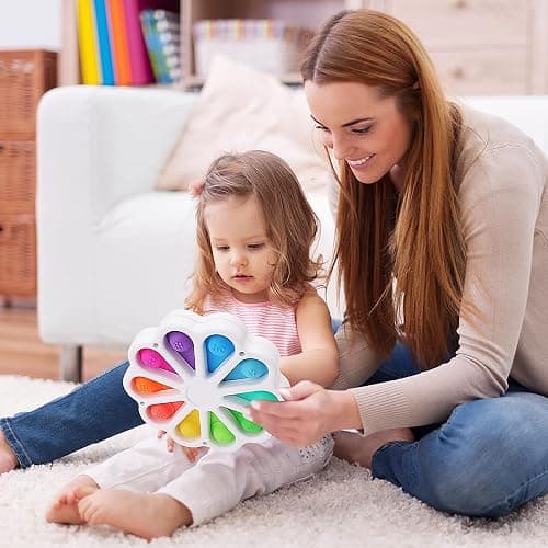 Pop Fidget Sensory Toys for Toddlers 1-3, Montessori Toys for 1 2 3 Year Old, Toddlers Push and Popping Bubbles Digits Number Learning Sensory Preschool Toy thumbnail 2