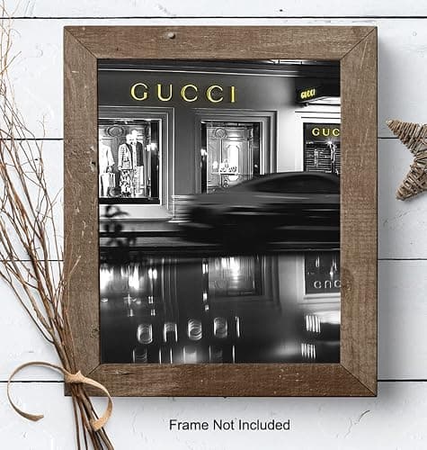 Poster of Gucci Wall Art Decorations - 8x10 Glam Designer Wall Decor - Luxury High Fashion Design Wall Decor - Glamour Wall Art for Living Room - Designer Gifts for Women Print thumbnail 8