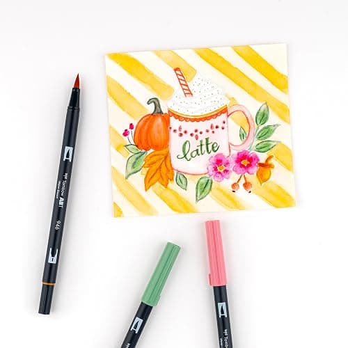 Tombow 56229 Dual Brush Pen Art Markers Pumpkin Spice 6-Pack thumbnail 5