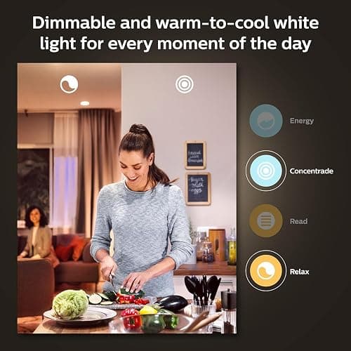 Philips Hue Smart 75W A19 LED Bulb - White and Color Ambiance Color-Changing Light - 1 Pack - 1100LM - E26 - Indoor - Control with Hue App - Works with Alexa, Google Assistant and Apple Homekit thumbnail 4