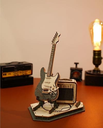 RoWood 3D Wooden Puzzle Electric Guitar Wooden Model Kits for Adults to Build, Musical Instruments Model Building Kit, DIY Crafts Kit, Birthday Gift thumbnail 6