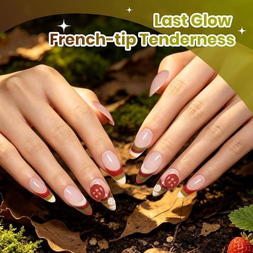 Beetles Fall Gel Nail Polish Set, 6 Burgundy Brown Olive Mustard Orange | 6 Warm Autumn Shades, Cat Eye Solid Color Gel Polish for Soak Off UV Led Manicures thumbnail 6