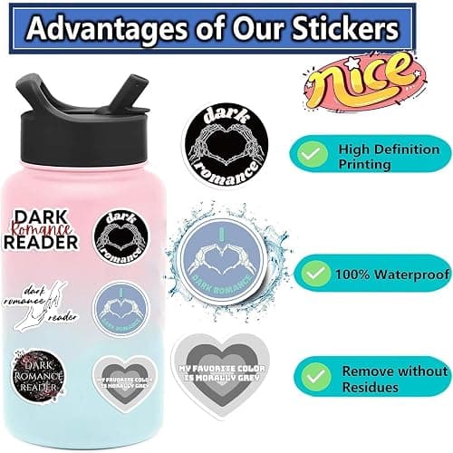 100 PCS Dark Romance Stickers,Bookish Reading Stickers for Kindle,Romance Stickers for Adult,Book Lovers Gifts thumbnail 4