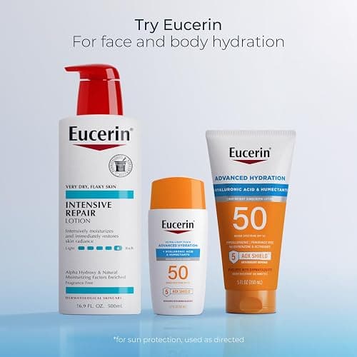 Eucerin Intensive Repair Body Lotion for Dry Skin with Alpha Hydroxy, Moisturizes, Exfoliates and Conditions, Fragrance Free and Paraben Free, Holiday Gifts for Self Care, 16.9 Fl Oz Bottle thumbnail 10