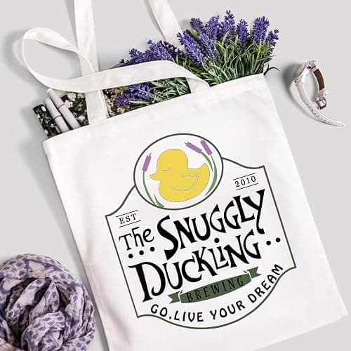 WZJHCL Tangled Inspired Tote Bag Snuggly Duckling Tote Shopping Bag Live Your Dream Reusable Grocery Tote Bag Rapunzel Gift (Duckling Tote Bag) thumbnail 5