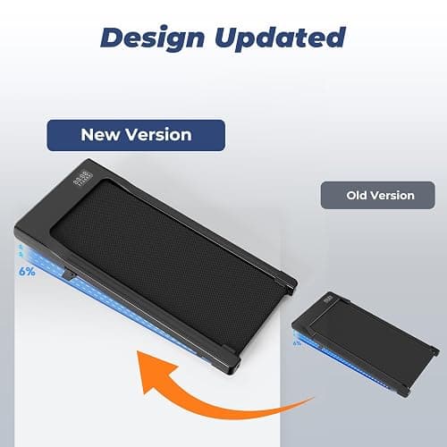 Superun Walking Pad Raceable 6% Incline 2.5HP Under Desk Treadmill 136KG Capacity MAX 12KM/H Foldable Treadmill with HIIT & MIIT Programs APP Control Portable Walking Machine for Home thumbnail 5