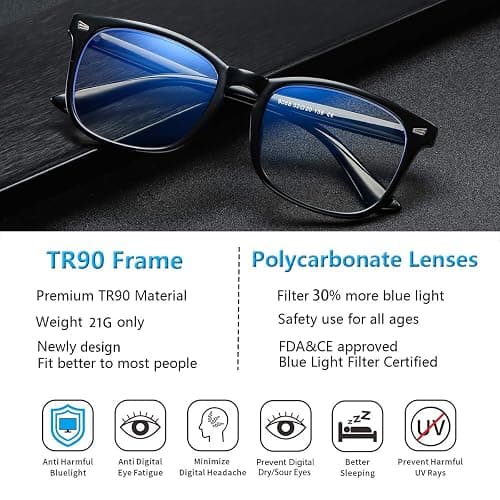 Tanlys Blue Light Blocking Glasses fors Men Women thumbnail 3