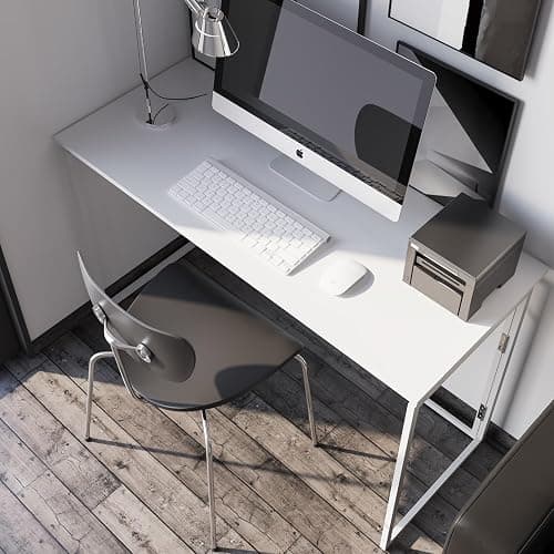 alawooder Folding Desk - 39.4” Wood Top Foldable Desk for Small Spaces | No Assembly Required Compact Desk for Home Office, Writing, and Study thumbnail 9