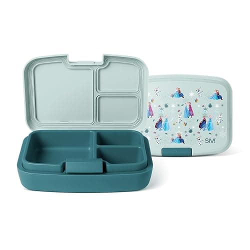 Simple Modern Disney Porter Bento Lunch Box | BPA Free, Leak-Resistant, Dishwasher Safe | Lunch Container for Girls, Boys, Toddlers, Kids | 3 Compartments, Frozen Swirls - Image 1