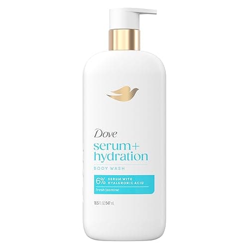 Dove Serum+ Hydration Body Wash Hyaluronic Acid 6% Hydration Serum, 18.5 oz | Serum-infused moisturizing body wash with 6% hydration serum and hyaluronic acid for dry, dehydrated skin - Image 1